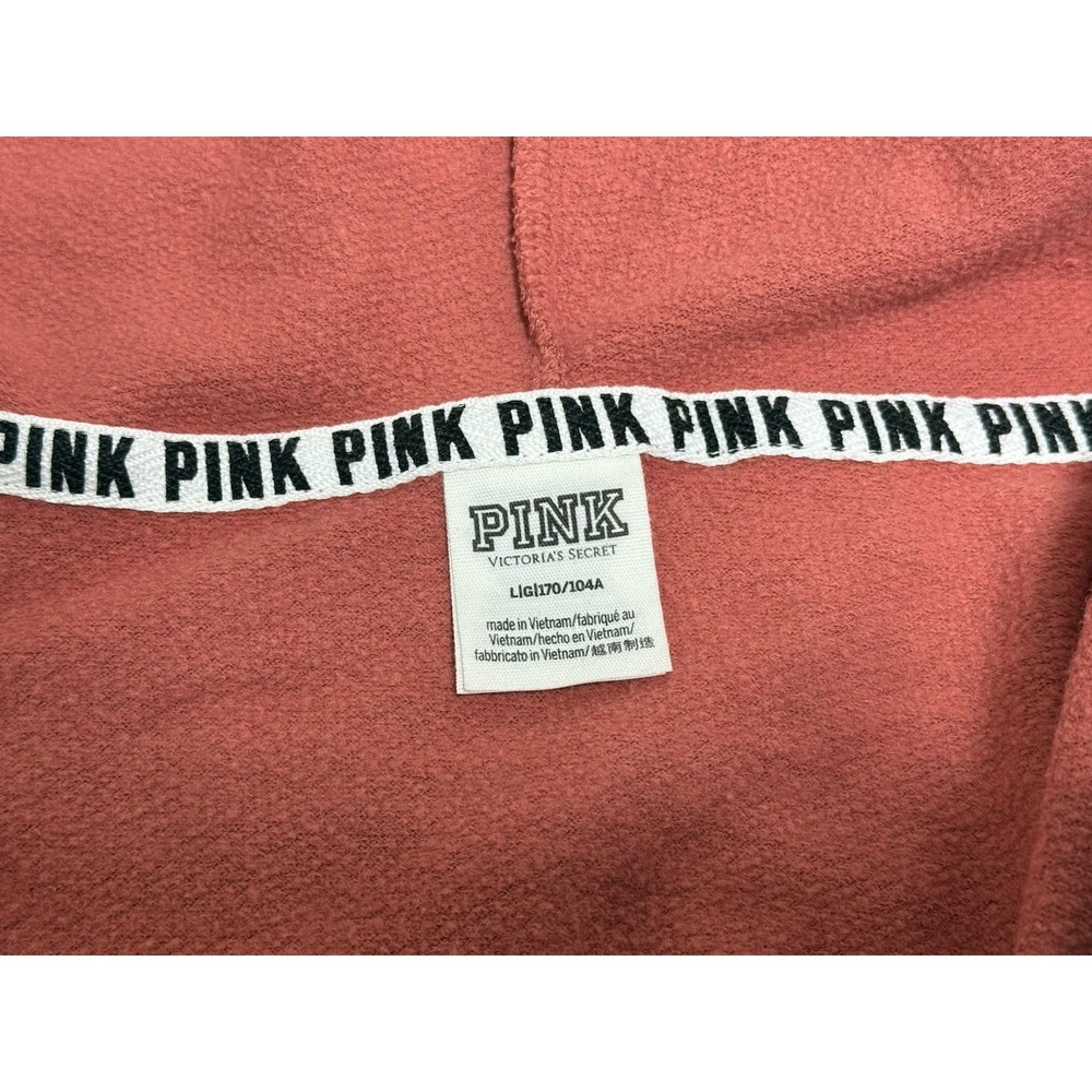 Victoria's Secret PINK Zip‎ Hoodie Color Block Blue White Large Gym School Class - Picture 7 of 7